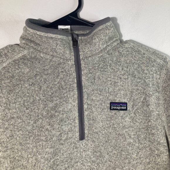 Womens Patagonia Better Sweater 1/4 Zip Fleece Pullover Jacket Gray M Polyester - Picture 4 of 8